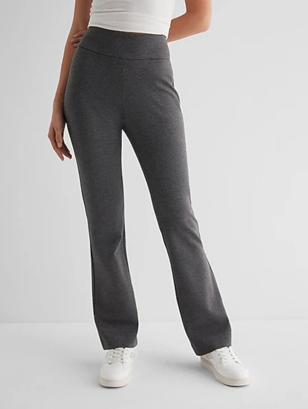NEW Express Columnist High Rise Boot Cut Stretchy Grey Pants - Size XS Womens